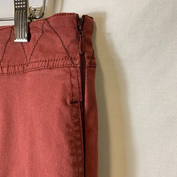 Aventura Russet Red Organic Cotton Canvas Short Skirt Size 10 - Picture 5 of 13